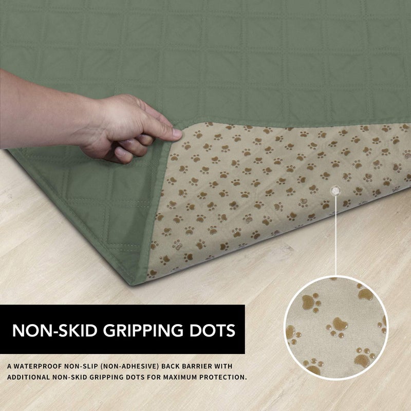 Easy-Going 100% Waterproof Dog Bed Cover, Non-Slip Pet Blanket for Furniture, Washable Couch Cover, Repleasement Sofa Cover (52x82 in,Greyish Green) - Image 3